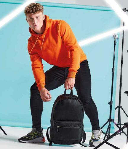 BagBase Faux Leather Backpack - BLK - ONE